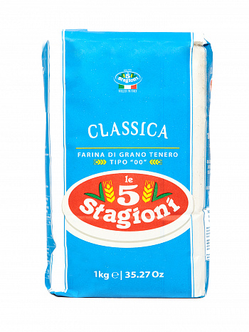 картинка Мука Le 5 Stagioni "Классика" (голубой лейбл), (1кг * 10 шт) из мягких сортов пшеницы типа 00  от магазина Meridian