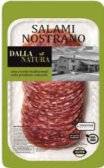 картинка Колбаса сыровяленая DALLA NATURA САЛЯМИ НОСТРАНО (Salame Nostrano), 50 гр * 12 шт от магазина Meridian