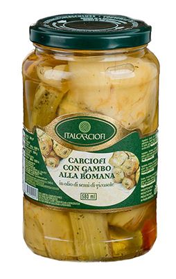 АРТИШОКИ в подсолнечном масле по-римски 530/280 г * 12 шт ITALCARCIOFI Италия Италия