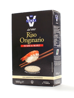 картинка Рис для суши Ризо Виньола Riso Vignola белый круглозёрный, 1 кг * 10 шт от магазина Meridian