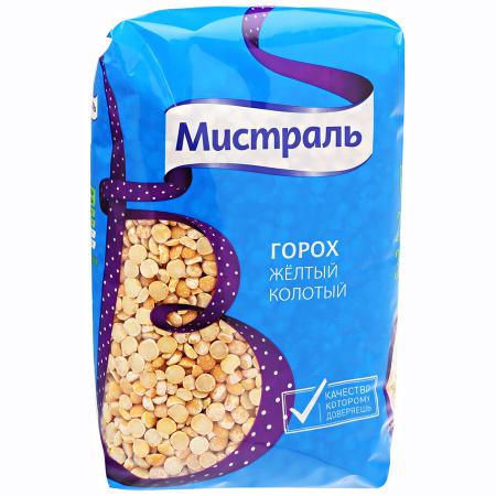 ГОРОХ желтый колотый 900 г * 12 шт МИСТРАЛЬ Россия РОССИЯ