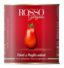 картинка Томаты Rosso Gargano Salsati очищенные целые в собственном соку высокой концентрации, 2.55 кг * 6 шт от магазина Meridian