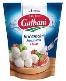 картинка Сыр Моцарелла Galbani боккончини миди 45%, 200 г (8 * 25 г) * 6 шт, с рассолом 420г от магазина Meridian