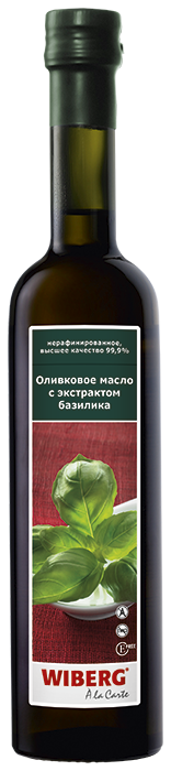 МАСЛО оливковое с экстрактом базилика нерафинированное высшего сорта ст/б 500 мл * 3 шт * 18 шт WIBERG Германия Германия