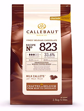 картинка Шоколад Callebaut 33.6% молочный каллеты, 2.5 кг * 8 шт 823-RT-U71 от магазина Meridian