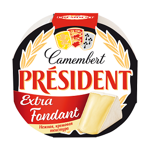Сыр мягкий President Camembert Extra Fondant с белой плесенью 60% 6х125г РОССИЯ