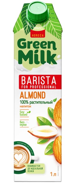 картинка Напиток из фундука на соевой основе Green Milk Barista  1л*12шт от магазина Meridian