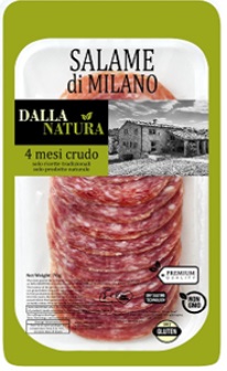 картинка Колбаса сыровяленая DALLA NATURA САЛЯМИ МИЛАНО (Salame di Milano) 50гр*12 шт от магазина Meridian