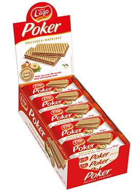ВАФЛИ Poker с ореховой начинкой 45 г * 20 шт, 4 упак в кор GASTONE LAGO Италия Италия