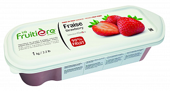 ПЮРЕ клубники (10% сахара) 1 кг * 6 шт зам LA FRUITIERE Франция ФРАНЦИЯ