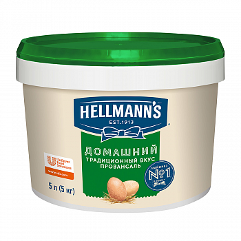 МАЙОНЕЗ Домашний 25% 4,7 кг * 2 шт HELLMANN'S Россия РОССИЯ