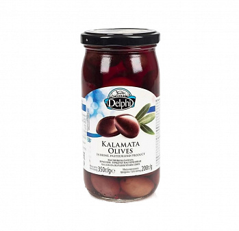 МАСЛИНЫ Каламата с/к в рассоле ст/б 350/200 г * 12 шт DELPHI Греция Греция