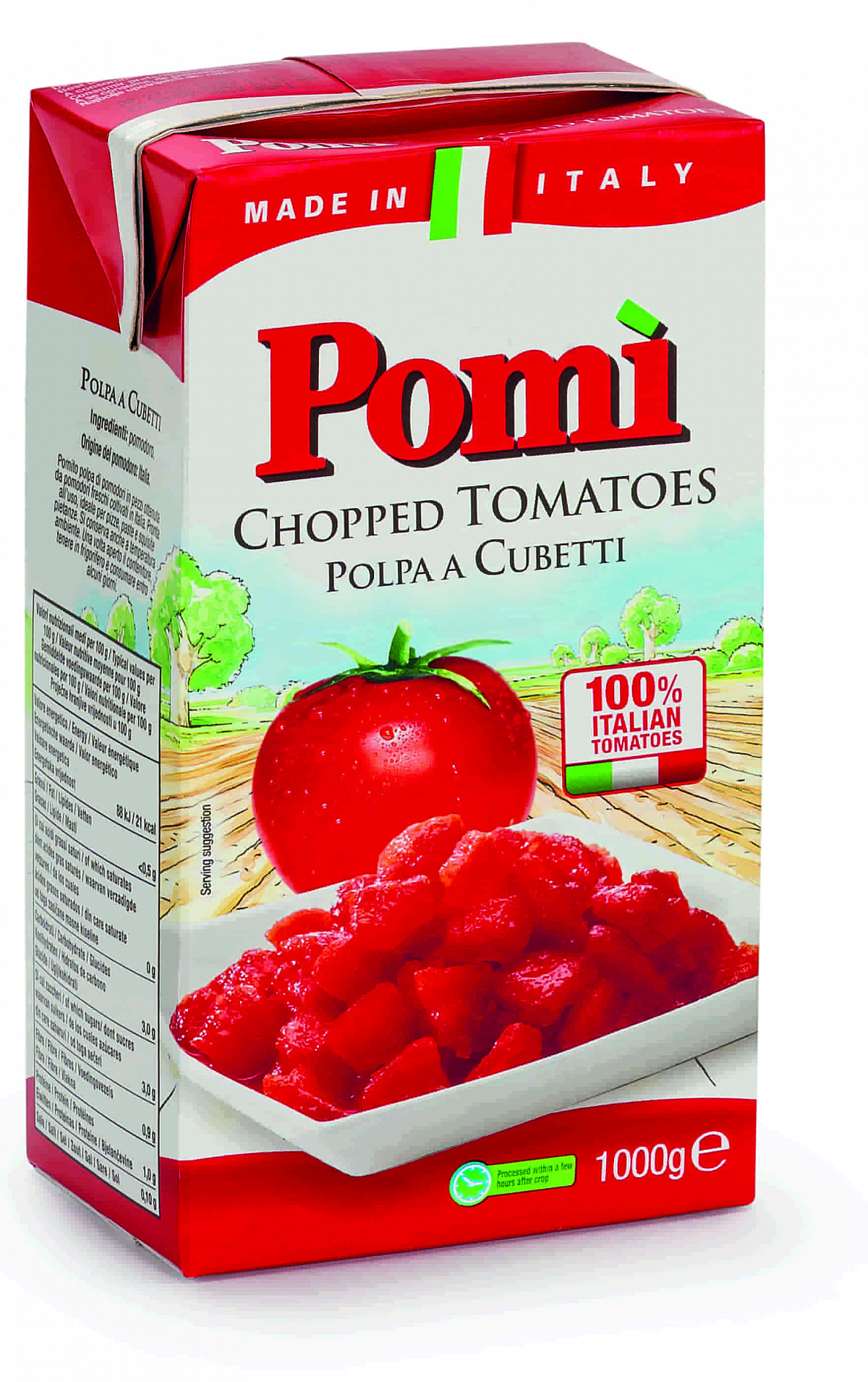 ТОМАТЫ резаные кубиками 1 кг * 12 шт POMI Италия Италия
