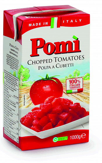 ТОМАТЫ резаные кубиками 1 кг * 12 шт POMI Италия Италия