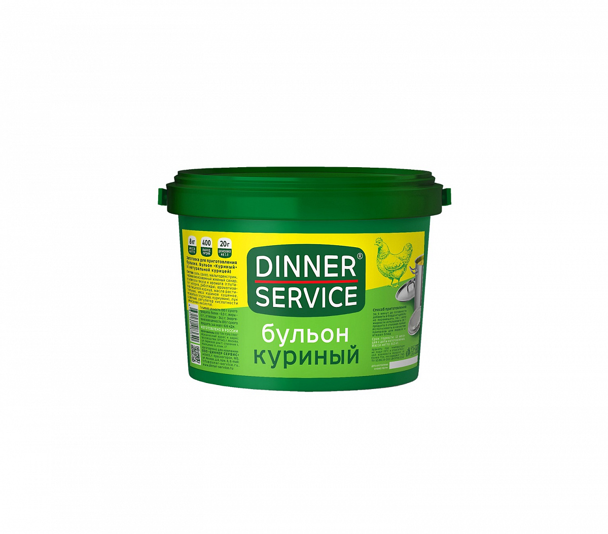 БУЛЬОН куриный сухой 2 кг * 4 шт DINNER SERVICE Россия РОССИЯ
