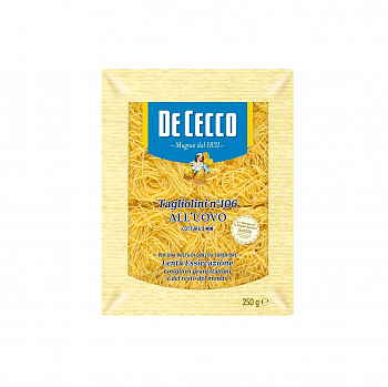 МАКАРОНЫ паста тальолини с добавлением яйца №106 250 г * 12 шт DE CECCO Италия Италия