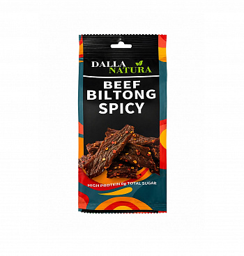 СНЭКИ из говядины сыровяленые Билтонг спайси Spicy Peri Peri 28 г * 21 шт DALLA NATURA Россия РОССИЯ