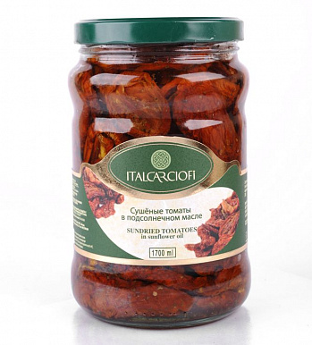 ТОМАТЫ вяленые в масле 1,55/0,75 кг * 6 шт ITALCARCIOFI Италия Италия