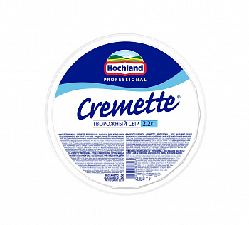 СЫР творожный Cremette 2,2 кг * 3 шт HOCHLAND PROFESSIONAL Россия РОССИЯ