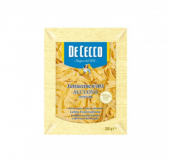 МАКАРОНЫ паста Феттуччине с добавлением яйца №103 250 г * 12 шт DE CECCO Италия Италия
