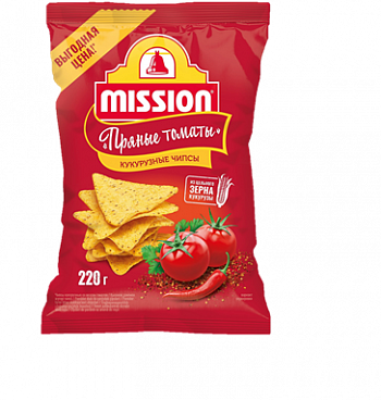 картинка Чипсы кукурузные MISSION со вкусом томатов 220г*15шт от магазина Meridian