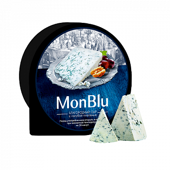 СЫР горгонзола с голубой плесенью 50% круг ср. вес 2,5 кг * 2 шт MONBLU Россия РОССИЯ