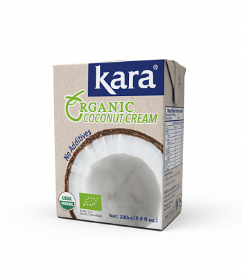 СЛИВКИ кокосовые Organic 24% тетра-пак 200 мл * 25 шт KARA Индонезия Индонезия