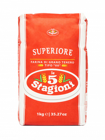 картинка Мука Le 5 Stagioni "Супериоре" (синий лейбл), (1 кг * 10 шт) из мягких сортов пшеницы типа 00 от магазина Meridian
