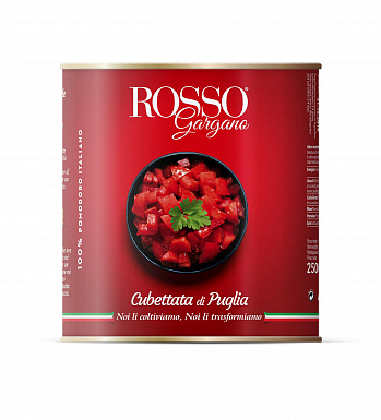 ТОМАТЫ Cubetti нарезанные кубиками в собственном соку 2,5 кг * 6 шт ROSSO GARGANO Италия Италия