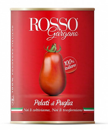 картинка Томаты Rosso Gargano Pelati очищенные целые в собственном соку, 800 г * 12 шт  от магазина Meridian