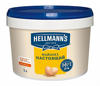МАЙОНЕЗ Настоящий 78% 4,7 кг * 2 шт HELLMANN'S Россия РОССИЯ