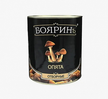 ГРИБЫ опята отборные 3,1/1,8 кг * 6 шт БОЯРИН Китай Китай