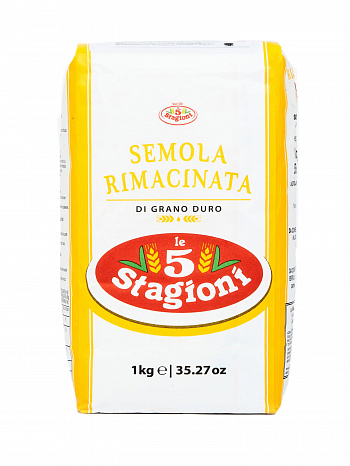 картинка Мука Le 5 Stagioni "Семола", (1 кг * 10 шт) из твёрдых сортов пшеницы мелкого помола от магазина Meridian