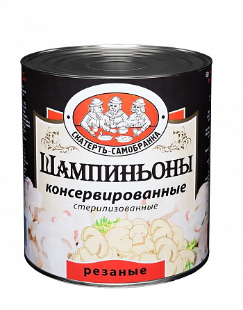 ГРИБЫ шампиньоны резанные ж/б 3,1/1,93 кг * 6 шт СКАТЕРТЬ САМОБРАНКА Китай Китай