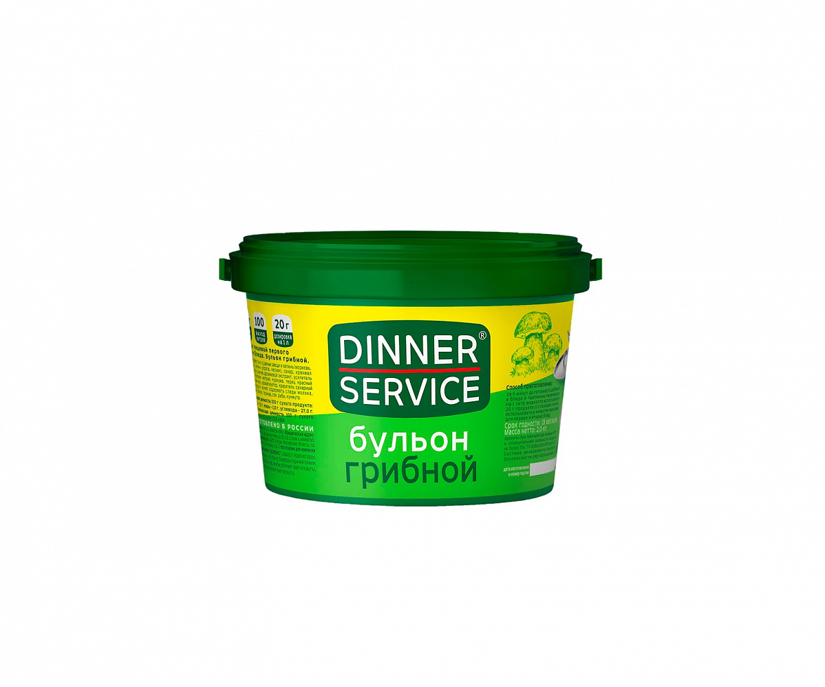 БУЛЬОН грибной сухой 25 кг DINNER SERVICE Россия РОССИЯ