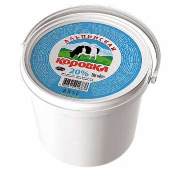 СМЕТАНА 20% молокосодержащий продукт по технологии сметаны 5 кг АЛЬПИЙСКАЯ КОРОВКА Россия РОССИЯ