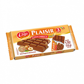 картинка Вафли Gastone Lago Plaisir в молочном шоколаде с ореховой начинкой, 135 г * 24 шт от магазина Meridian