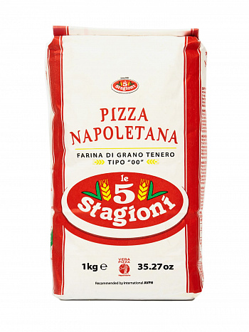 картинка Мука  Le 5 Stagioni "Пицца Наполетана" (розовый лейбл), (1 кг * 10 шт) из мягких сортов пшеницы типа 00  от магазина Meridian