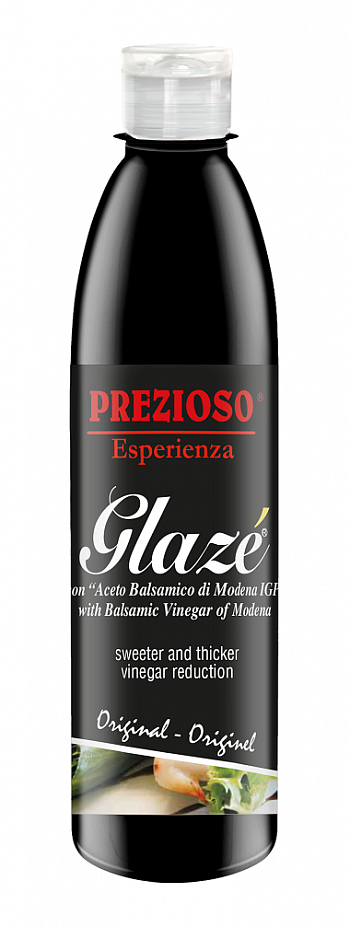 картинка Соус бальзамический Prezioso Esperienza GLAZE тёмный оригинальный 4%, 500 мл * 12 шт от магазина Meridian
