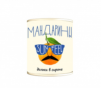 МАНДАРИНЫ дольками в сиропе 3/1,7 кг * 6 шт SUNFEEL Китай Китай