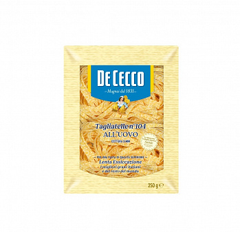 МАКАРОНЫ паста тальятелле с добавлением яйца №104 250 г * 12 шт DE CECCO Италия Италия