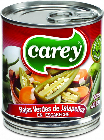 картинка Перец Халапеньо зеленый резанный дольками Carey, 0,198 кг * 24 шт от магазина Meridian