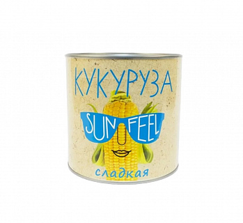 КУКУРУЗА сладкая 400/240 г * 12 шт SUNFEEL Россия РОССИЯ