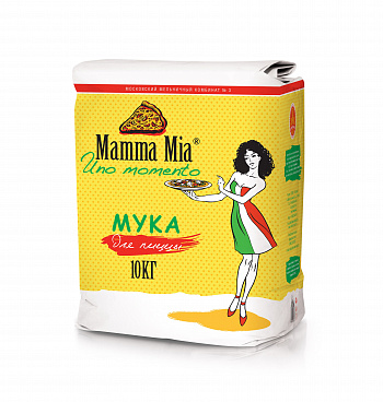 картинка Мука Mamma Mia Uno momento из мягких сортов пшеницы 10кг, слабая желтый от магазина Meridian