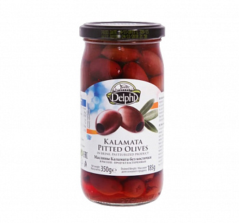 МАСЛИНЫ Каламата б/к в рассоле ст/б 350/185 г * 12 шт DELPHI Греция Греция