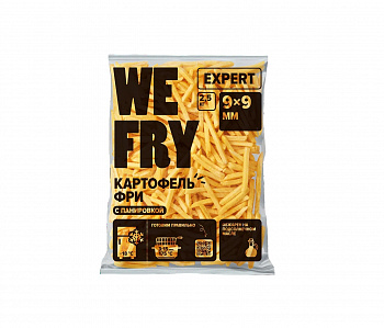 КАРТОФЕЛЬ ФРИ Expert с панировкой 9x9 2,5 кг * 5 шт FRY ME Россия РОССИЯ