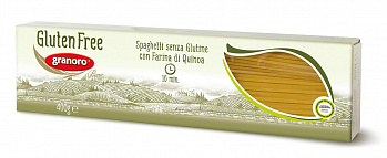 картинка Макаронные изделия из киноа (без глютена) GranOro Senza Glutine № 472  "Спагетти" 400 г * 12 шт от магазина Meridian