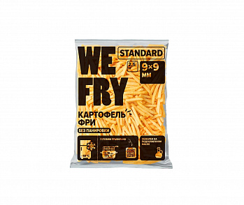 КАРТОФЕЛЬ ФРИ Standard без панировки 9x9 2,5 кг * 5 шт FRY ME Россия РОССИЯ
