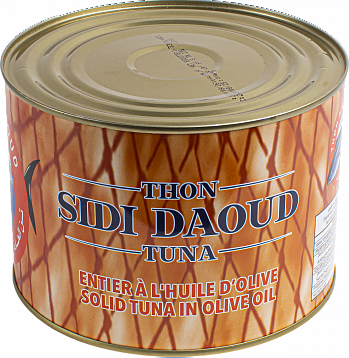 картинка Тунец «SIDI DAOUD» филе в оливковом масле 1,9кг*6шт от магазина Meridian