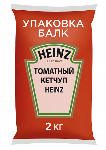 КЕТЧУП томатный 2 кг * 6 шт HEINZ Россия РОССИЯ